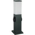 Brilagi - Lampa zewnętrzna z 2 gniazdami SCHUKO 1xE27/15W/230V 40 cm IP44 antracyt