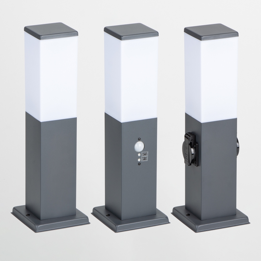 Brilagi - Lampa zewnętrzna z 2 gniazdami SCHUKO NOVA 1xE27/15W/230V 40 cm IP44 antracyt
