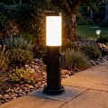 Brilagi - Lampa zewnętrzna z 2 gniazdami SCHUKO NOVA 1xE27/15W/230V 40 cm IP44 czarna