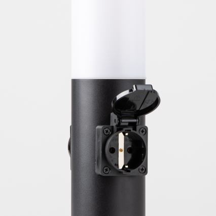 Brilagi - Lampa zewnętrzna z 2 gniazdami SCHUKO NOVA 1xE27/15W/230V 40 cm IP44 czarna