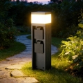 BRILAGI - Lampa zewnętrzna z 2 gniazdami SCHUKO PILLAR 1xG9/11W/230V IP44 antracyt