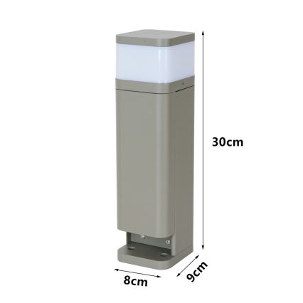 BRILAGI - Lampa zewnętrzna z 2 gniazdami SCHUKO PILLAR 1xG9/11W/230V IP44 szara