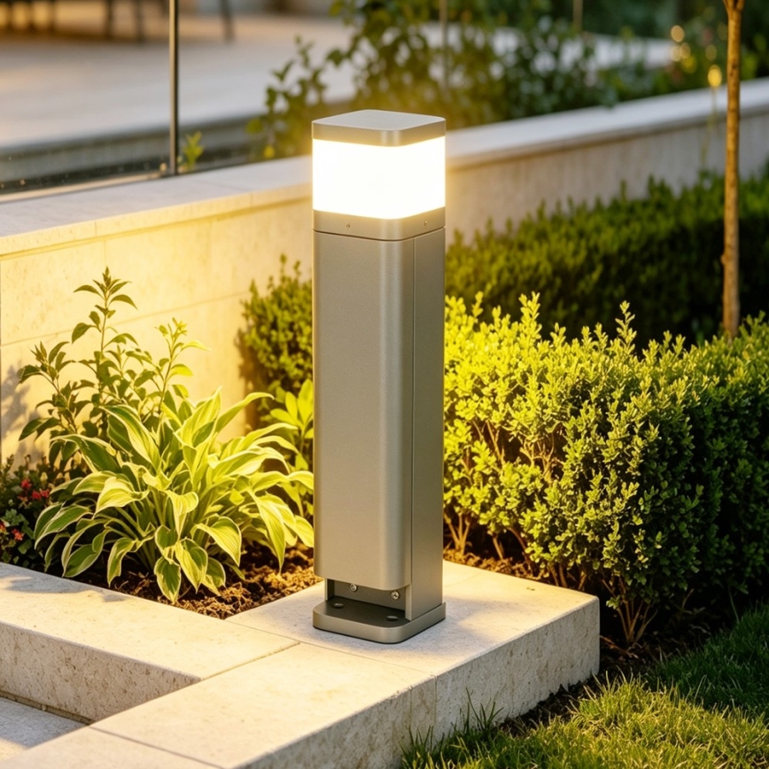 BRILAGI - Lampa zewnętrzna z 2 gniazdami SCHUKO PILLAR 1xG9/11W/230V IP44 szara