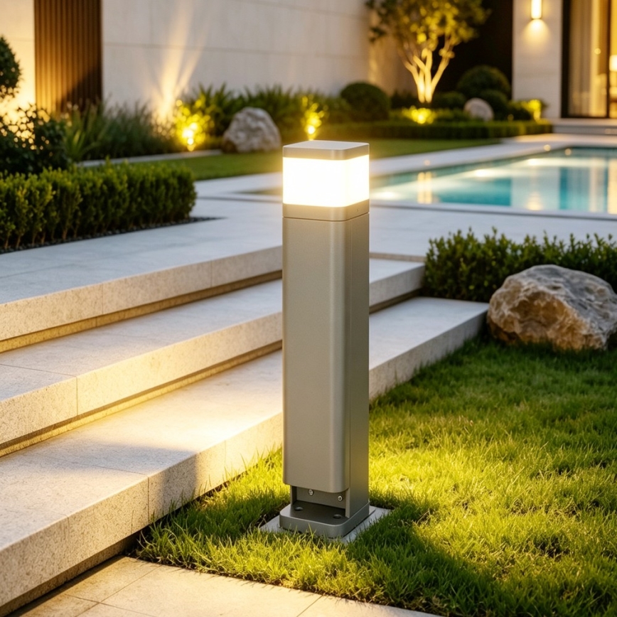 BRILAGI - Lampa zewnętrzna z 2 gniazdami SCHUKO PILLAR 1xG9/11W/230V IP44 szara