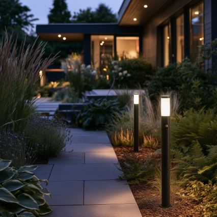 BRILAGI - Lampa zewnętrzna z czujnikiem ruchu ELIA 1xE27/20W/230V IP44 100 cm antracyt