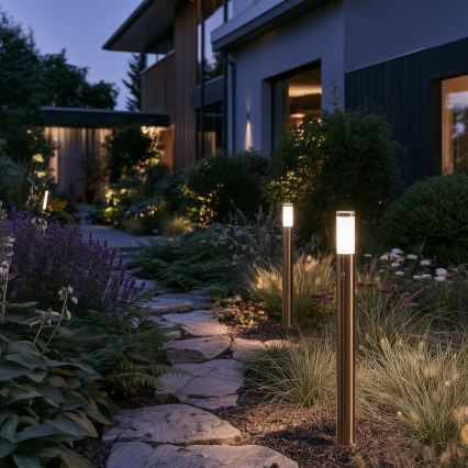 BRILAGI - Lampa zewnętrzna z czujnikiem ruchu ELIA 1xE27/20W/230V IP44 100 cm matowy chrom