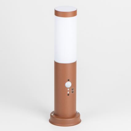 Brilagi - Lampa zewnętrzna z czujnikiem NOVA 1xE27/15W/230V 40 cm IP44 brązowa