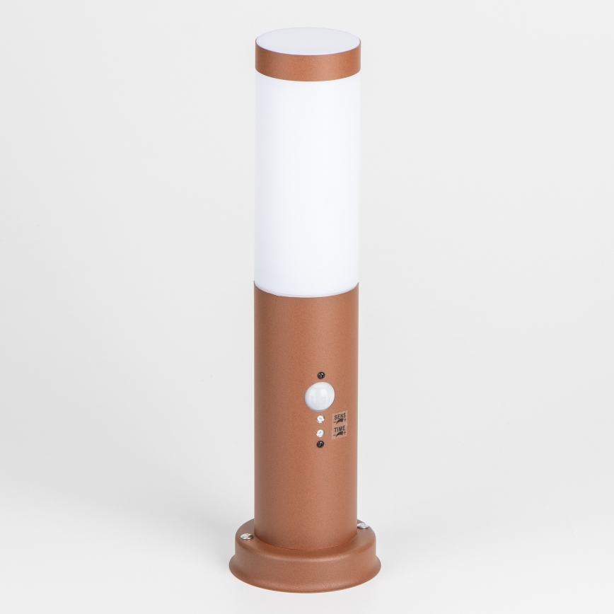 Brilagi - Lampa zewnętrzna z czujnikiem NOVA 1xE27/15W/230V 40 cm IP44 brązowa