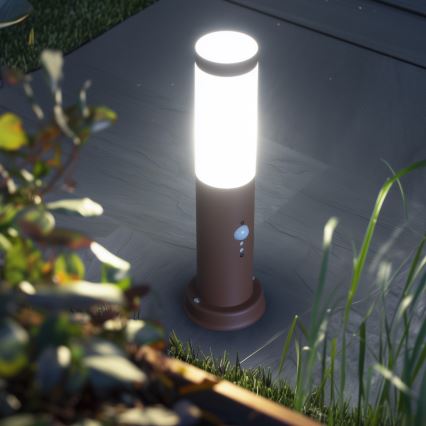 Brilagi - Lampa zewnętrzna z czujnikiem NOVA 1xE27/15W/230V 40 cm IP44 brązowa