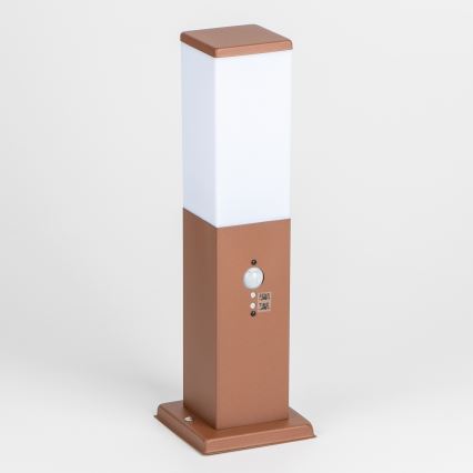 Brilagi - Lampa zewnętrzna z czujnikiem NOVA 1xE27/15W/230V 40 cm IP44 brązowa