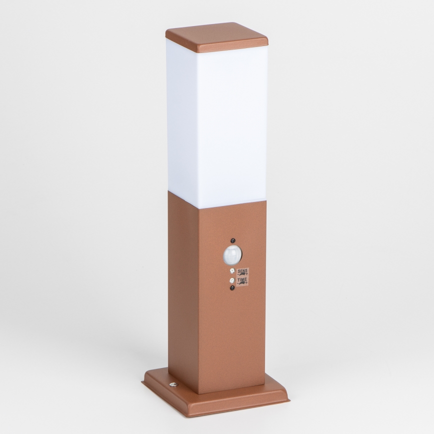Brilagi - Lampa zewnętrzna z czujnikiem NOVA 1xE27/15W/230V 40 cm IP44 brązowa