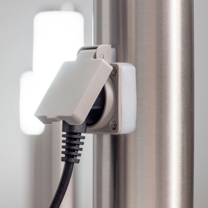 BRILAGI - Lampa zewnętrzna z gniazdem ELIA 1xE27/20W/230V IP44 50 cm matowy chrom