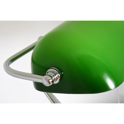 Brilagi - Lampka biurkowa BANK OFFICE 1xE27/60W/230V czarna/srebrna/zielona