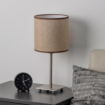 Brilagi - Lampka biurkowa LED NUBILA 1xE27/60W/230V brązowa
