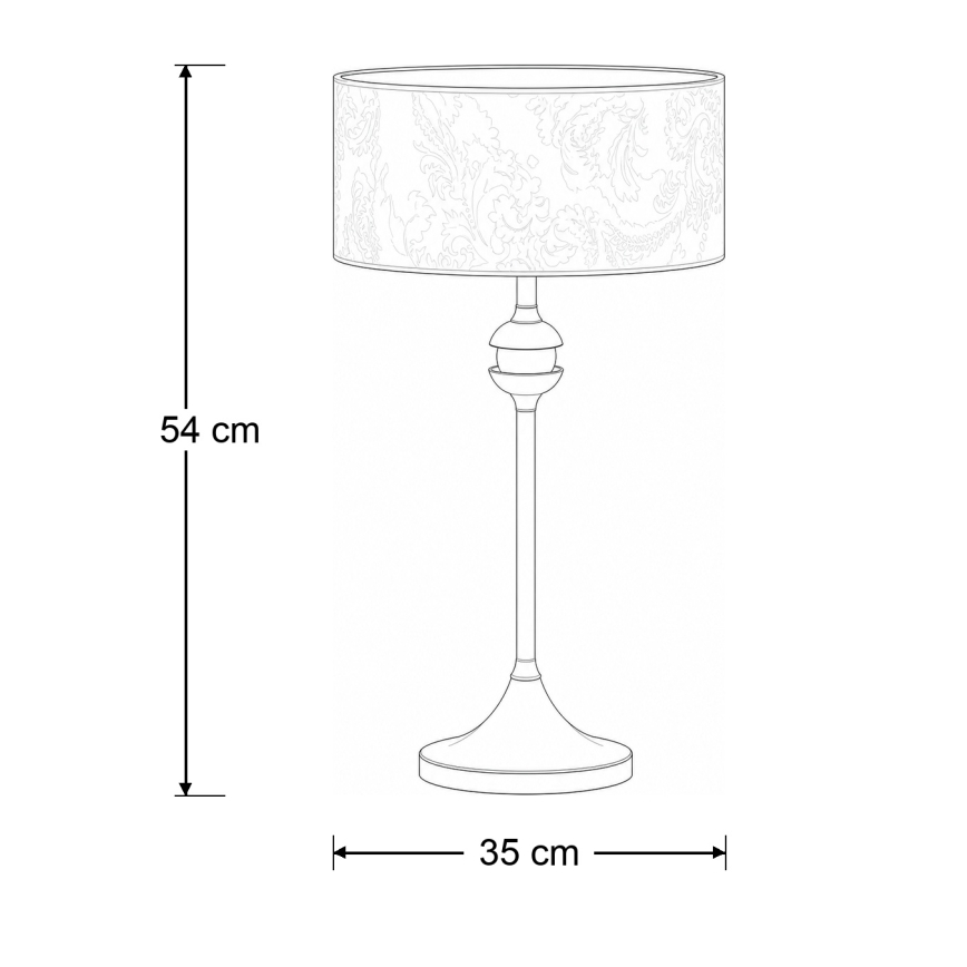 Brilagi - Lampka stołowa SAPHIRE 1xE27/15W/230V, kremowa/złota z patyną