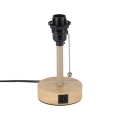 Brilagi - Lampka stołowa z portem USB TABLON 1xE27/25W/230V dąb/beżowy