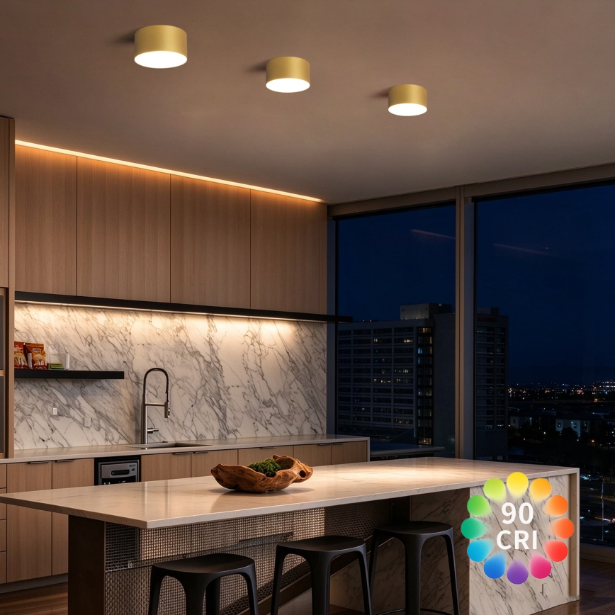BRILAGI - LED łazienkowa lampa sufitowa FORIS LED/14W/230V śr. 12 cm złota IP44