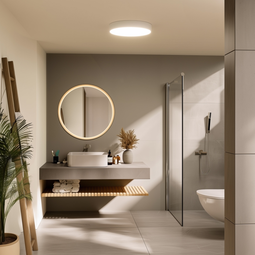 Brilagi - Łazienkowy plafon LED POOL LED/36W/230V 3000/4000/5500K średnica 40 cm IP54 biały