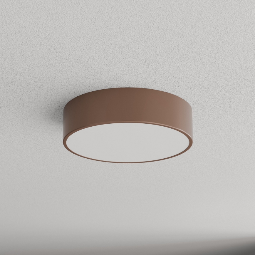 Brilagi - Lampa sufitowa do łazienki z czujnikiem ruchu i zmierzchu CLARE 2xE27/24W/230V, śr. 30 cm, brązowa, IP54