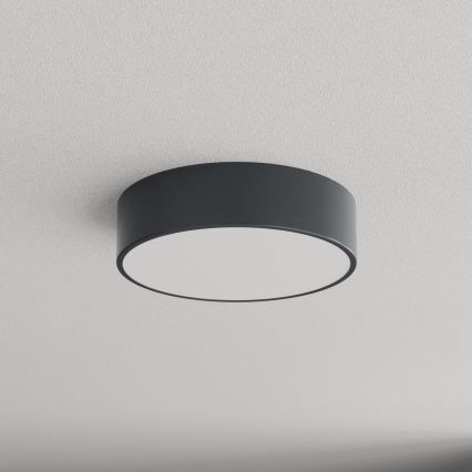 Brilagi - Plafon łazienkowy z czujnikiem ruchu i zmierzchu CLARE 2xE27/24W/230V Ø 30 cm antracyt IP54