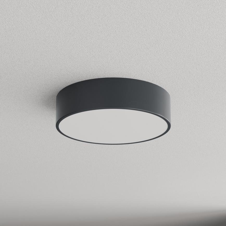 Brilagi - Plafon łazienkowy z czujnikiem ruchu i zmierzchu CLARE 2xE27/24W/230V Ø 30 cm antracyt IP54