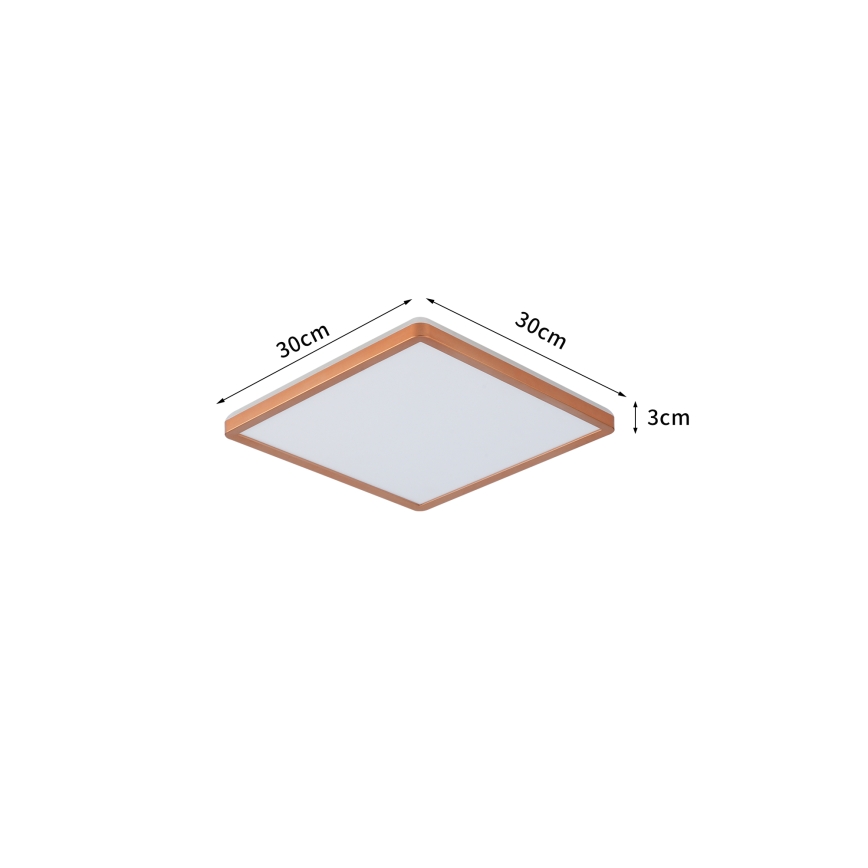 Brilagi - LED łazienkowa oprawa sufitowa ULTRA SLIM LED/18W/230V 30x30 cm różowe złoto IP54