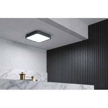 Brilagi - Łazienkowa oprawa sufitowa LED ZENNA LED/24W/230V 34,5x34,5 cm IP44 antracyt