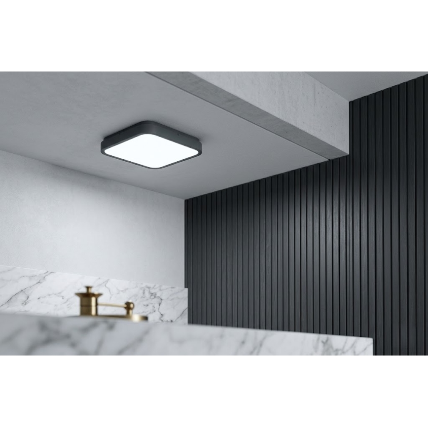 Brilagi - Łazienkowa oprawa sufitowa LED ZENNA LED/24W/230V 34,5x34,5 cm IP44 antracyt