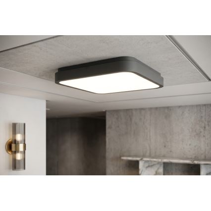 Brilagi - Łazienkowa oprawa sufitowa LED ZENNA LED/24W/230V 34,5x34,5 cm IP44 antracyt