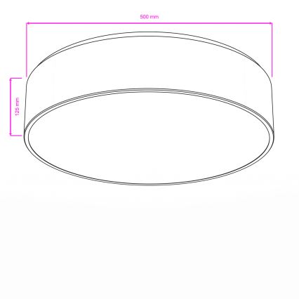 Brilagi - Łazienkowy plafon POOL 4xE27/15W/230V Ø 50 cm IP54 biały
