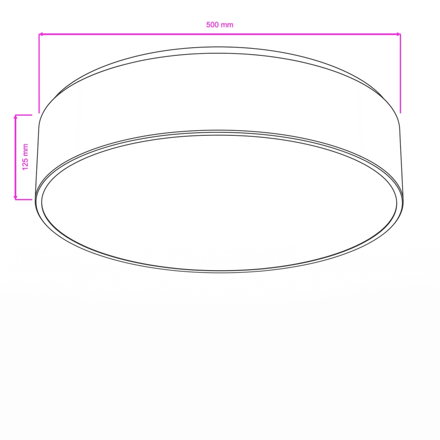 Brilagi - Łazienkowy plafon POOL 4xE27/15W/230V Ø 50 cm IP54 biały