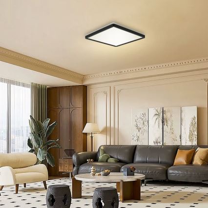 Brilagi - LED Lampa ściemnialna z czujnikiem ruchu i zmierzchu ULTRA SLIM LED/18W/230V 30x30 cm + pilot zdalnego sterowania