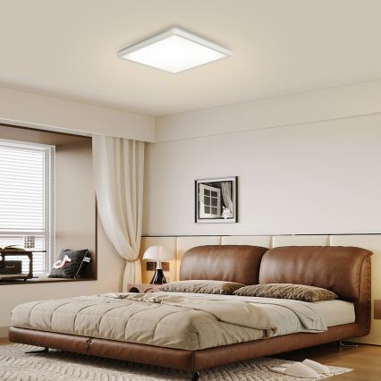 Brilagi - LED Lampa ściemnialna z czujnikiem ruchu i zmierzchu ULTRA SLIM LED/18W/230V 30x30 cm + pilot zdalnego sterowania
