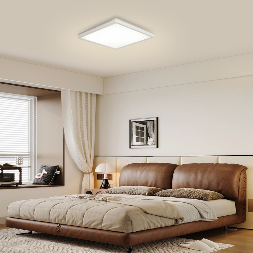 Brilagi - LED Lampa ściemnialna z czujnikiem ruchu i zmierzchu ULTRA SLIM LED/18W/230V 30x30 cm + pilot zdalnego sterowania