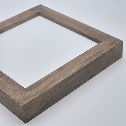 Brilagi - LED regulowane oświetlenie sufitowe do łazienki WOODY FRAME LED/24W/230V dąb orzech 30x30 cm 3000-6000K IP44 + pilot zdalnego sterowania