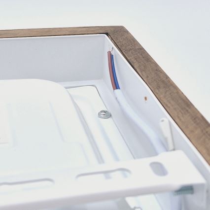 Brilagi - LED regulowane oświetlenie sufitowe do łazienki WOODY FRAME LED/24W/230V dąb orzech 30x30 cm 3000-6000K IP44 + pilot zdalnego sterowania