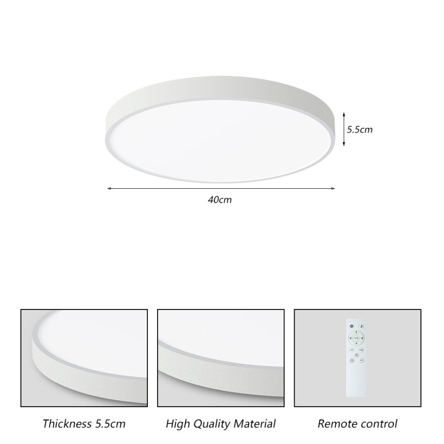 Brilagi - LED regulowane oświetlenie sufitowe POOL SMART LED/48W/230V 3000-6000K 40 cm + pilot biały