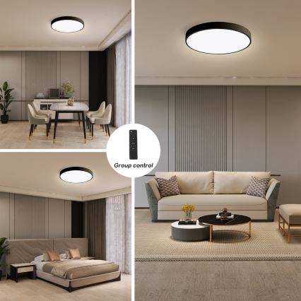 Brilagi - LED regulowane oświetlenie sufitowe POOL SMART LED/48W/230V 40 cm 3000-6000K Wi-Fi Tuya + pilot czarny