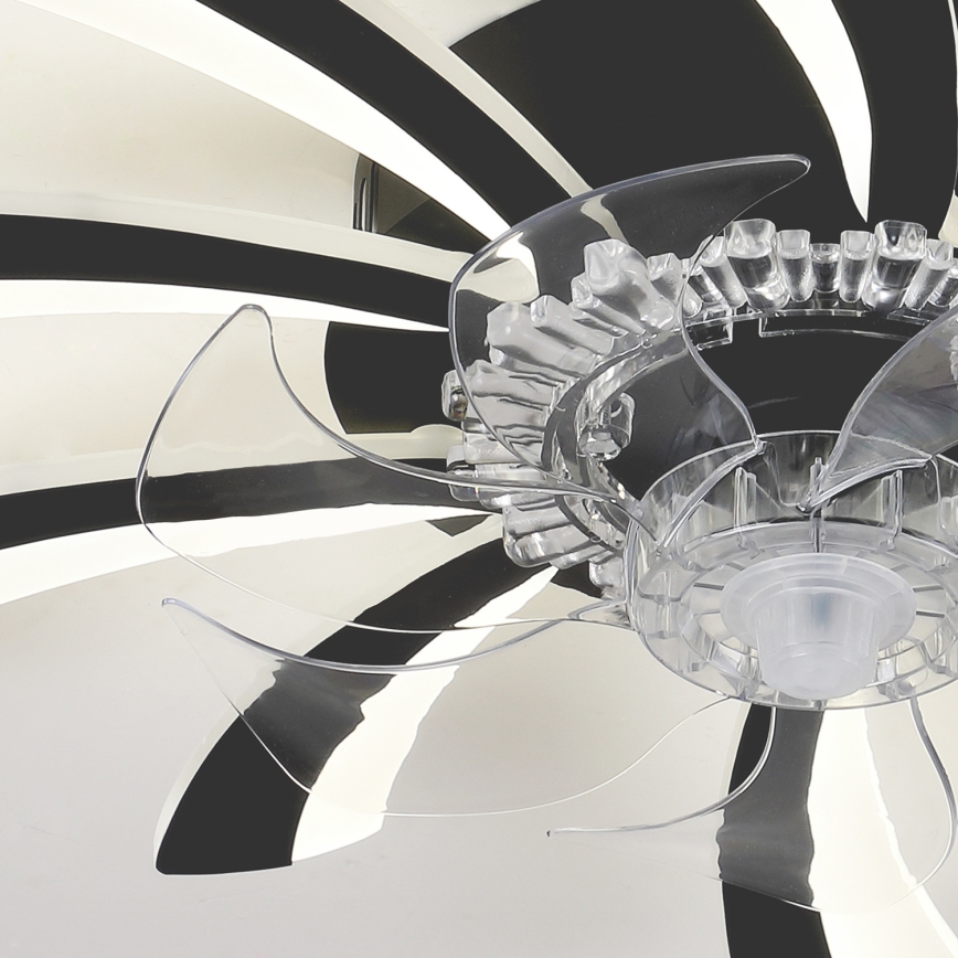 Brilagi - LED regulowane oświetlenie sufitowe z wentylatorem LED/50W/230V 3000-6500K czarne + pilot zdalnego sterowania