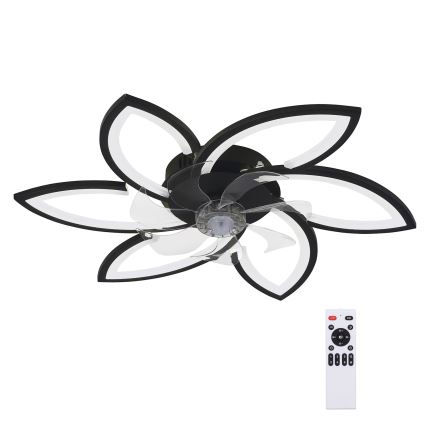 Brilagi - LED regulowane oświetlenie sufitowe z wentylatorem LED/50W/230V 3000-6500K czarne + pilot zdalnego sterowania