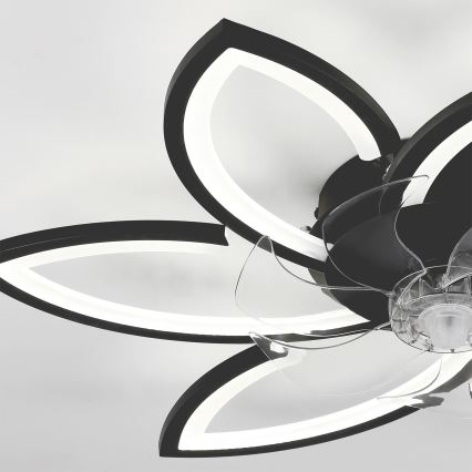 Brilagi - LED regulowane oświetlenie sufitowe z wentylatorem LED/50W/230V 3000-6500K czarne + pilot zdalnego sterowania