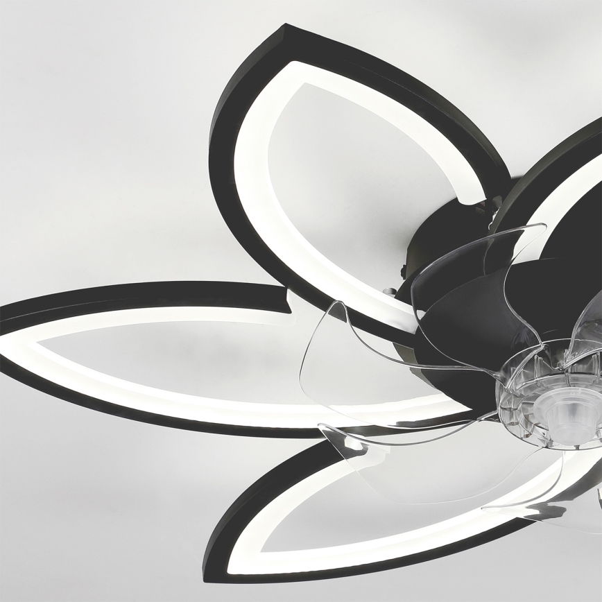 Brilagi - LED regulowane oświetlenie sufitowe z wentylatorem LED/50W/230V 3000-6500K czarne + pilot zdalnego sterowania