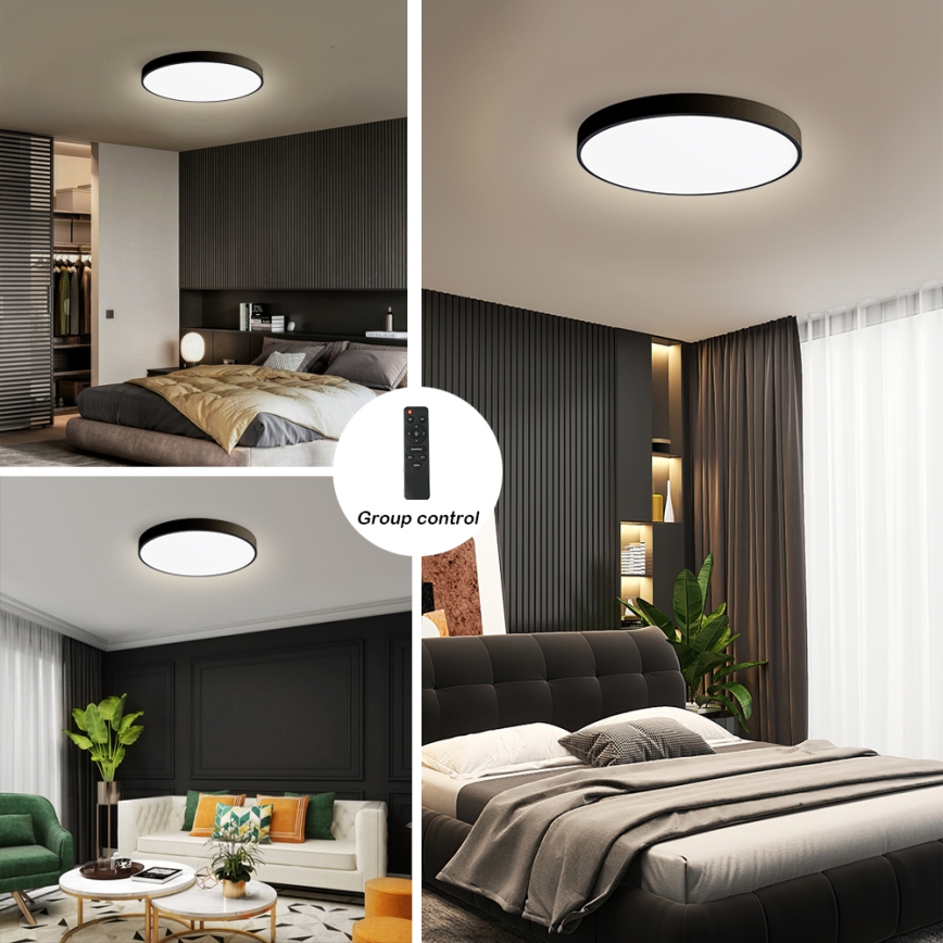 Brilagi - LED regulowane oświetlenie sufitowe POOL SMART LED/60W/230V 50 cm 3000-6000K Wi-Fi Tuya + pilot czarny