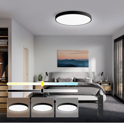 Brilagi - LED regulowane oświetlenie sufitowe POOL SMART LED/60W/230V 50 cm 3000-6000K Wi-Fi Tuya + pilot czarny