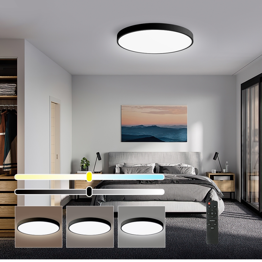 Brilagi - LED regulowane oświetlenie sufitowe POOL SMART LED/60W/230V 50 cm 3000-6000K Wi-Fi Tuya + pilot czarny