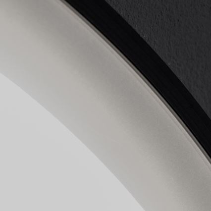 Brilagi - LED ściemnialne podgrzewane lustro łazienkowe z podświetleniem ALU PRO LED/18W/230V śr. 60 cm 3000/4000/6500K IP44 czarne CRI 90