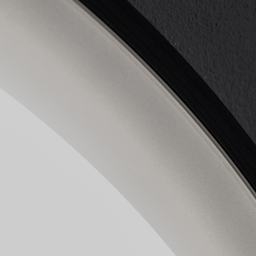 Brilagi - LED ściemnialne podgrzewane lustro łazienkowe z podświetleniem ALU PRO LED/18W/230V śr. 60 cm 3000/4000/6500K IP44 czarne CRI 90