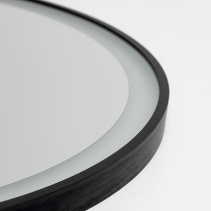 Brilagi - LED ściemnialne podgrzewane lustro łazienkowe z podświetleniem ALU PRO LED/18W/230V śr. 60 cm 3000/4000/6500K IP44 czarne CRI 90