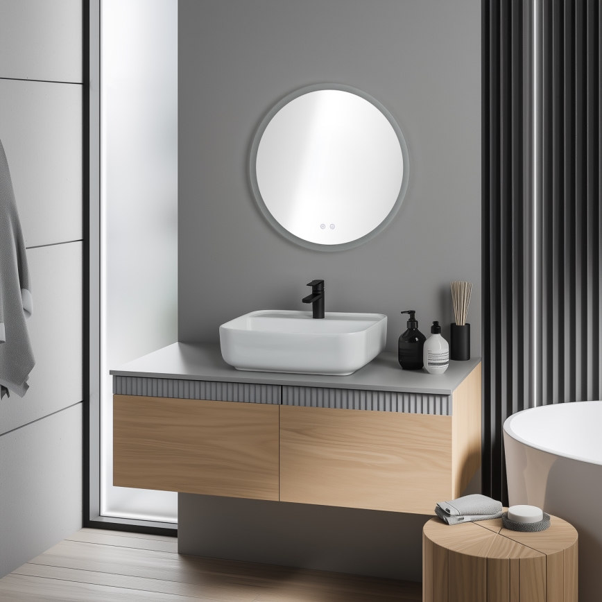 Brilagi - LED RGBW Łazienkowe podgrzewane lustro CLARA PRO LED/19W/230V śr. 60 cm IP44 CRI 90 ściemnialne + CCT + zdalne sterowanie