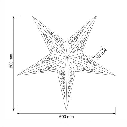 BRILAGI - LED dekoracja świąteczna LED/2xAA 60 cm gwiazda